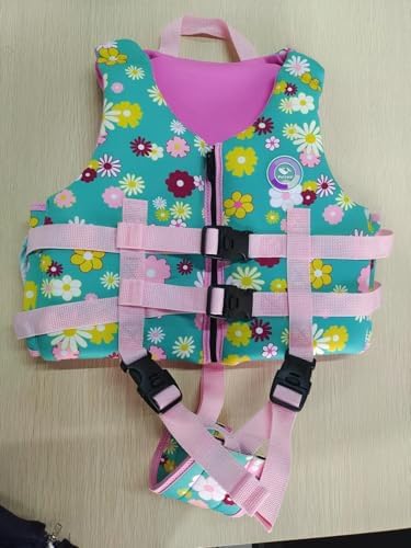 Pottwal Swim Vest for Kids - Swim Jacket for 1-2 Years (24-33LBS) - Buoyancy Aid Made of Neoprene & EPE - with Adjustable Crotch Strap