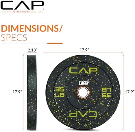 CAP Barbell Rubber Olympic Bumper Plate | Multiple Options/Colors