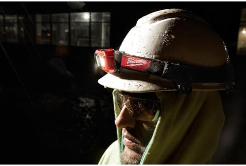 Milwaukee 2104 Spot Flood 450 Lumens Adjustable Hard Hat Headlamp Light