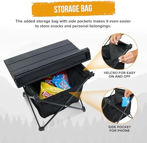 Portable Beach Table Aluminum Ultralight Adjustable Folding Camping Table with Storage Bag, Beach Tables for Sand Foldable, Camping Tables That Fold Up Lightweight…
