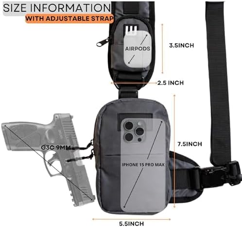 Mini Sling Bag for Men-Crossbody Bag with Shoulder Straps for Women-Multipurpose Keyholder Travel Backpack for Hiking