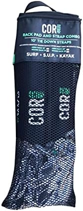 Aero Roof Rack Pads and Premium Scratch Resistant Silicone Buckle Tie Down Straps for Surf, SUP, Kayak and Canoe (28" Large) by COR Surf