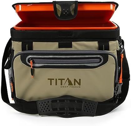Arctic Zone Titan Deep Freeze Cooler - Zipperless Hardbody Cooler - Small & Large Capacity- Beach & Camping Cooler - Deep Freeze Insulation, HardBody Liner, and SmartShelf