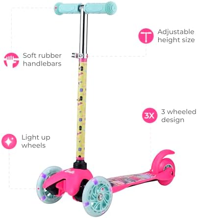 Scooter for Kids Ages 3-5 - Extra Wide Deck & Light Up Wheels, Self Balancing Kids Toys for Boys & Girls, Choose Your Favorite Character