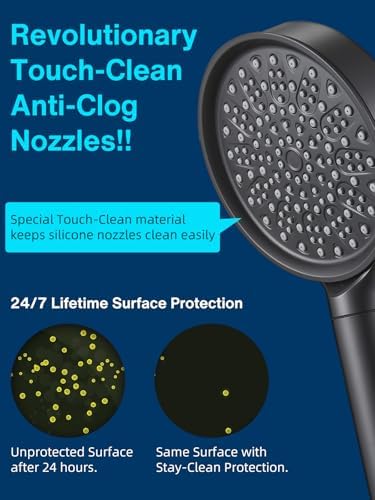 Cobbe Handheld Filtered Shower Head - Filters >99% Chlorine - Advanced 2.0 Carbon System - Water Softening Beads for Hard Water - Relieves Dry, Itchy Skin - Matte Black
