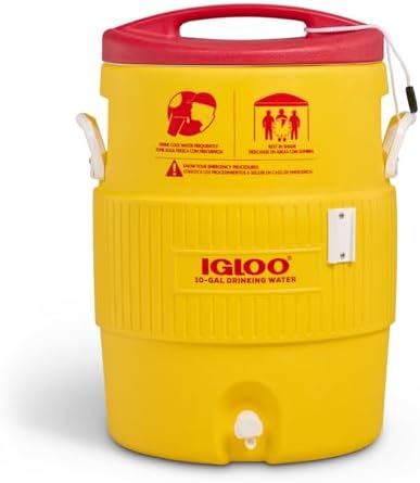 Igloo Sports Cooler Water Beverage Dispenser, Insulated 5 & 10 Gallon Water Cooler, Insulated Drink Dispenser with Spout, Portable Handwashing Stations