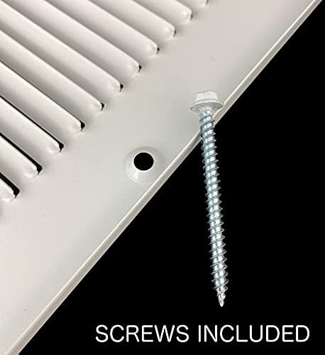 Fits 12x8 Duct Opening | Steel Return Air Grille by Handua | Vent Cover Grill for Sidewall and Ceiling | White | HVAC Cold Air Intake Grille | Outer Dimensions: 13.75"W X 9.75"H