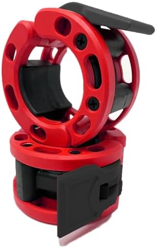 Clout Fitness Olympic Barbell Clamps Collars Quick Release Pair of Locking Weight Clips Fit 2 Inch Barbell for Weightlifting