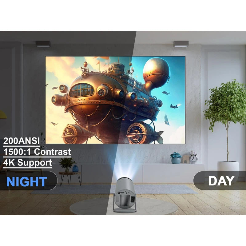 Magcubic Magcubic Projector, Auto Keystone HY300 PRO Portable Projector, 200 ANSI Smart Projector with WiFi 6, BT 5.0, Screen Adjustment, 180 Degree Rotation, Built-in Android 11.0 OS
