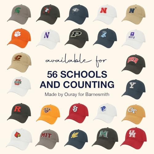 Barnesmith NCAA Adjustable Hat Unisex Adult Relaxed Fit, 100% Cotton, Spirit Logo, One Size Fits All