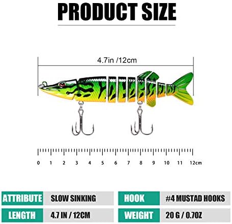 TRUSCEND Swimmax for Freshwater and Saltwater, Lifelike Fishing Lures for Bass Trout Crappie Walleye Pike Bluegill Salmon, Swimbait for Bass Fishing, Amazing Fishing Gear Gifts for Family Fishing