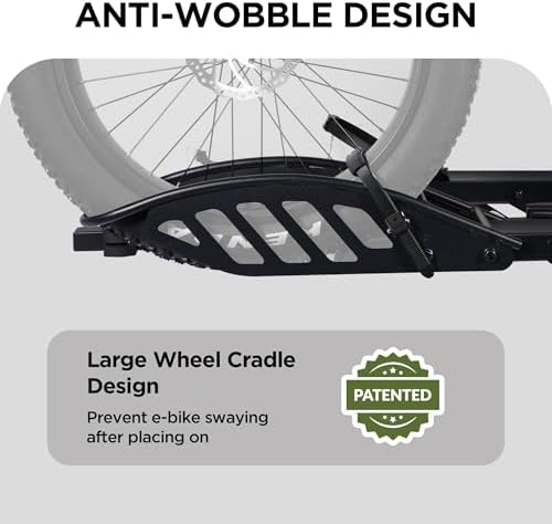 E-Bike Rack Hitch Mount Platform Style for Cars Trucks SUVs Minivans RV, fits E-Bike with Up to 5-inch Fat Tire Carrier Rack 200 lbs Capacity