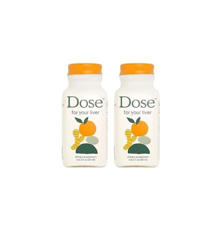 DOSE for Your Liver Support Supplement Shots 2 Oz Cleanse & Wellness Balance Pack of 2.