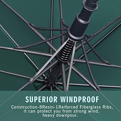 ZOMAKE Automatic Open Extra Large Golf Umbrella 51/54/62/68 Inch, Double Canopy Vented Windproof Oversize Stick Umbrellas for Rain