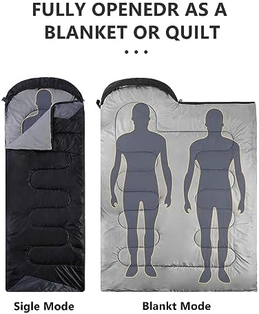 Sleeping Bags for Adults Backpacking Lightweight Waterproof- Cold Weather Sleeping Bag for Girls Boys Mens for Warm Camping Hiking Outdoor Travel Hunting with Compression Bags