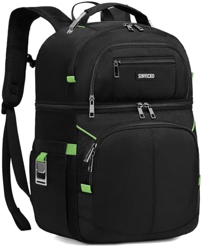 Insulated Cooler Backpack,Double Deck Leakproof Cooler Bag,Insulated Backpack Cooler Lunch Backpack for Men Women