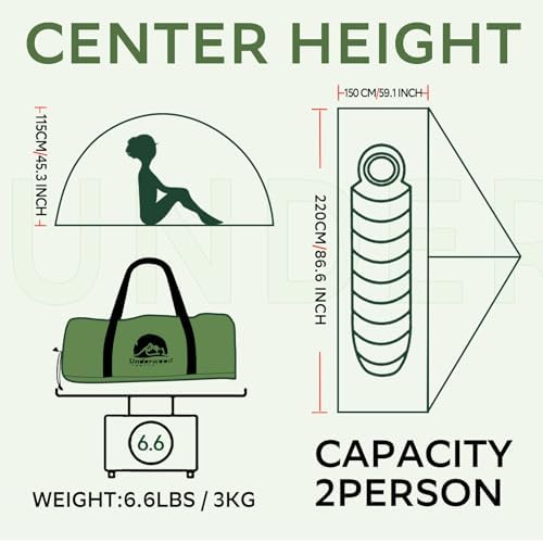 1/2 Person Backpacking Tent for 4-Season - Winter Waterproof Tent for One Person, Lightweight Camping Tent for Backpacking, Easy Set Up Cold Weather Tent by Underwood Aggregator