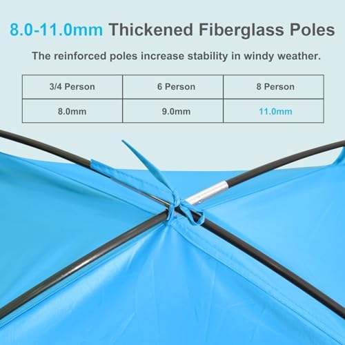 Gorich Beach Tent Sun Shelter for 3/4-5/6-7/8-10 Person with UPF 50+ UV Protection, Lightweight & Easy Setup Beach Shade Canopy, Portable Beach Shade Tent Beach Cabana