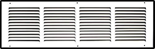 Fits 24x6 Duct Opening | Steel Return Air Grille by Handua | Vent Cover Grill for Sidewall and Ceiling | White | HVAC Cold Air Intake Grille | Outer Dimensions: 25.75"W X 7.75"H