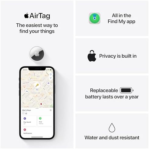 Apple AirTag. Keep Track of and find Your Keys, Wallet, Luggage, Backpack, and More. Simple one-tap Set up with iPhone or iPad