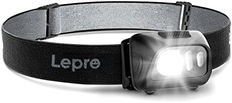 Lepro LED Headlamp Flashlights, 1500Lux Head Lamp with 6 Lighting Modes and Red Light, IPX4 Waterproof Headlamp for Camping Hiking Backpacking Fishing, Adjustable Headband Suit for Adults Kids