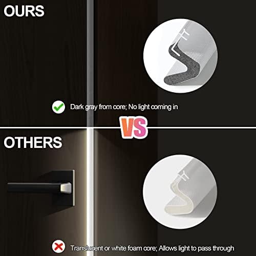 Kerf Weather Stripping Door Seal for Large Gap and Easy Installation (40 Feet, White)