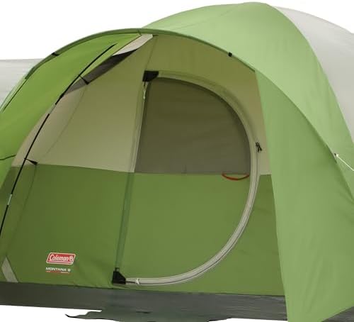 Coleman Montana 8-Person Family Tent with Rainfly, Weatherproof Family Tent Sets Up in 15 Mins, Fits Multiple Airbeds