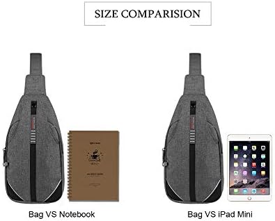 WATERFLY Small Crossbody Sling Backpack Anti Theft Backpack for Traveling Chest Shoulder Bag