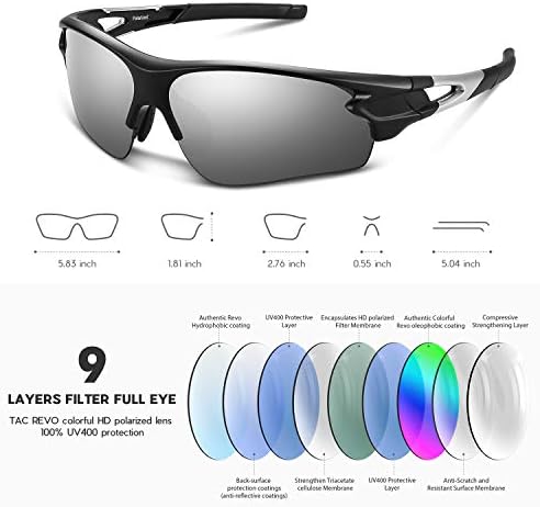 BEACOOL Polarized Sports Sunglasses for Men Women Youth Baseball Fishing Cycling Running Golf Motorcycle Tac Glasses UV400