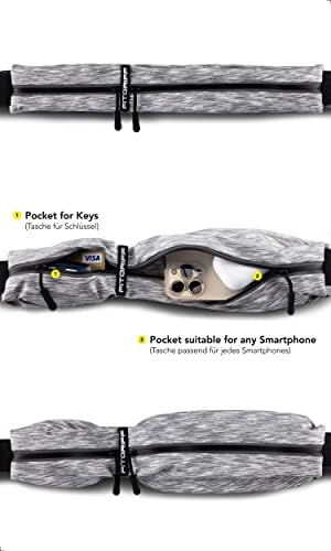 Fitgriff® Running Belt for Men & Women - Secure Jogging Pouch for Phone, Keys & Essentials - For All Cell Phones