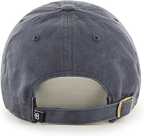 47 Brand MLB Vintage Navy Primary Logo Clean Up Adjustable Baseball Cap Hat, Adult One Size Fits All