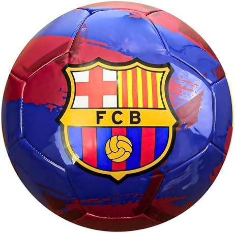 Icon Sports Officially Licensed FC Barcelona Size 5 Regulation Non-Toxic PVC Soccer Ball