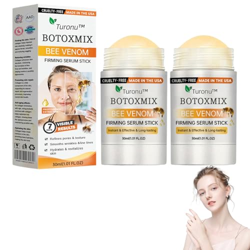 Turonu Botox Bee Venom Firming Serum Stick, Advanced Firming & Wrinkle-Reducing Cream, Skin Firming Cream For Body, Lifts, Plumps and Firms Skin, Natural Bee Venom Serum for All Skin Types (2 Pack)