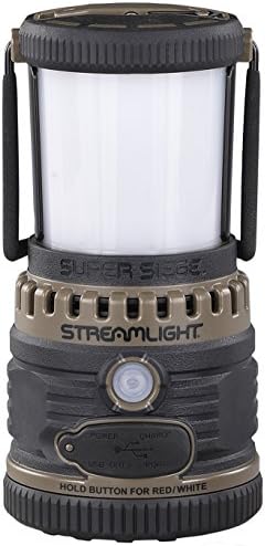 Streamlight 44947 Super Siege 1100-Lumen Rechargeable Lantern with 120-Volt AC Charger, Coyote