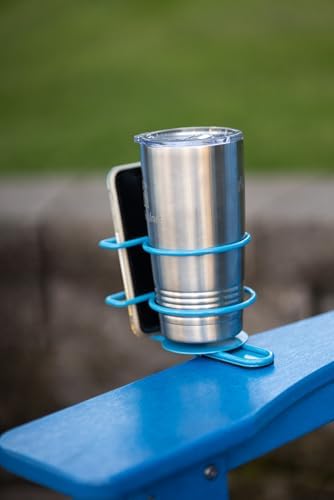 Decko Products 30270 Outdoor Heavy Duty Patio Chair Beverage & Phone Holder, 4-Pack
