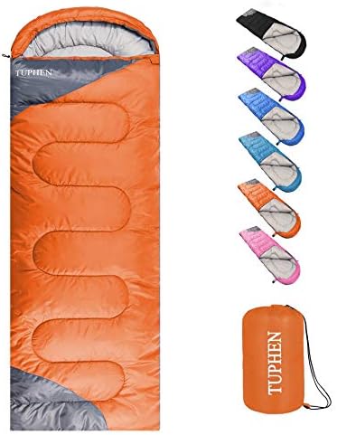 tuphen- Sleeping Bags for Adults Kids Boys Girls Backpacking Hiking Camping Microfiber Liner, Cold Warm Weather 4 Seasons Indoor Outdoor Use, Lightweight & Waterproof