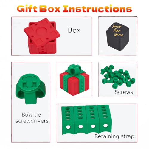 JASSBOOY Annoying Gift Box with Screws, Finger in Annoying Box Funny Prank Gag Gift for Christmas Halloween, Office Joke