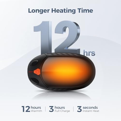 Classic Hand Warmers Rechargeable 2 Pack, AI Temperature Control Pocket Size Electric Handwarmers, Quick Charge Portable Hand Warmer Great Gift for Christmas Outdoors, Hunting, Golf, Camping