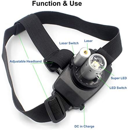 Rechargeable LED Headlamp,Super Bright Head lamp Headlight Flashlight with Laser for Indoor and Outdoor Runing,Hiking,Camping,Fishing,Hunting