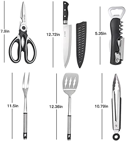 Camping Cookware Storage Bag - Camping Cooking Utensils Set Bag Camping Tool Portable Storage Bag Suitable for Knife, Fork, Spoon, Chopping Board, Chef's Knife,Kitchenware Storage