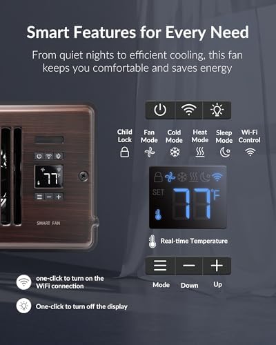 Super Quiet Register Booster Fan for 4" x 12" Register Holes, Smart Register Vent with Dual Intelligent Thermostat and WIFI App Control, Heating Cooling AC Vent Fan (ORB)