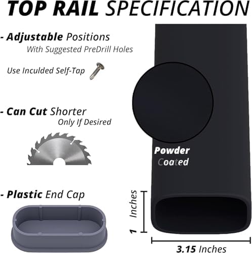 Handrails for Outdoor Steps,1-4 Step Stair Handrail & Indoor Stair Railing Kit๏ผBlack Railings for Outdoor Steps and Hand Rails for Seniors for Porch๏ผ4 Step๏ผ