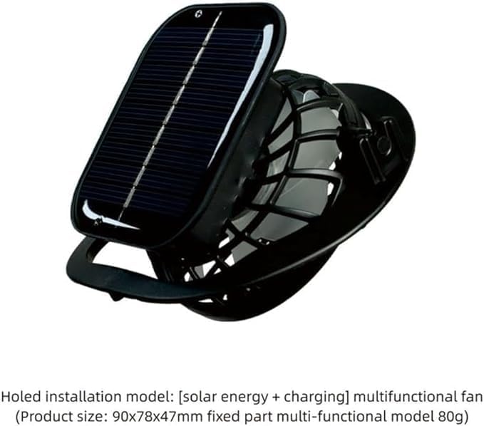 Wide Brim Solar Fan Hat Outdoor Fishing Hat with Fan Built in Sombrero para el Sol Hombre Waterproof Removable Outdoor Solar Fan Hats for Men Solar & USB Charging (US, Alpha, One Size, Color E)
