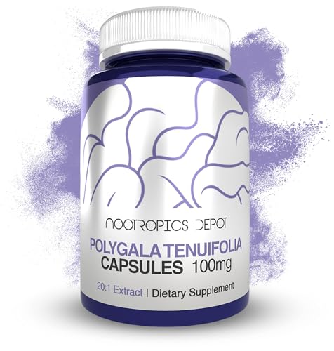Nootropics Depot Polygala tenuifolia Capsules | 100mg | 90 Count | 20:1 Extract | Yuan Zhi | Promotes Cognitive Function, Learning and Memory | Supports Healthy Stress Levels | Adaptogen Supplement