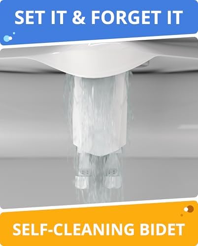 Clear Rear Bidet Attachment for Toilet - Self-Cleaning Dual Nozzle Bidet Toilet Seat with Adjustable Water Pressure - Easy Installation - Hygienic Toilet Accessories