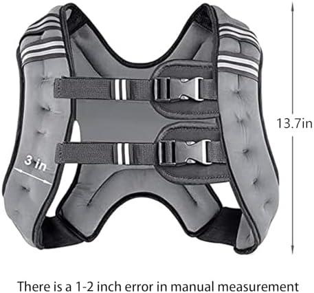 Prodigen Weighted Vest for Women and Men 8 12 16 20 25 30 Lbs with Reflective Stripe and Double Adjustable Buckle Straps Weight Vests for Strength Training, Jogging, Cardio, Weight Loss