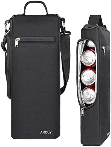 AROUY Golf Cooler Bag - Accessories for Men, Small Soft Insulated Beer Cooler Holds 6 Pack of Cans or Two Wine Bottles, Sports Bag