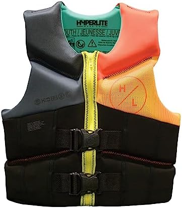 HyperLite Elite Kids Life Jacket, US Coast Guard Approved, Great for Any Water Sports Activity Including Boating, Paddle & Swimming