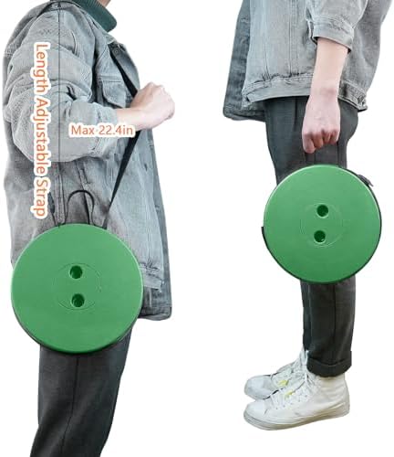 Boreeman Upgraded Folding Stool Lightweight Yet More Sturdy with Load Capacity 400lbs Portable Collapsible Stool for Camping Fishing Hiking BBQ (Army Green)