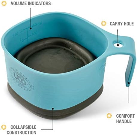 UCO Collapsible Cup for Camping, Backpacking, and Hiking, 12 Ounces (2 Pack)